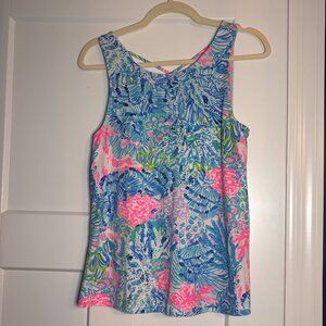 Lilly Pulitzer Kristen Top in Multi Sink Or Swim - M